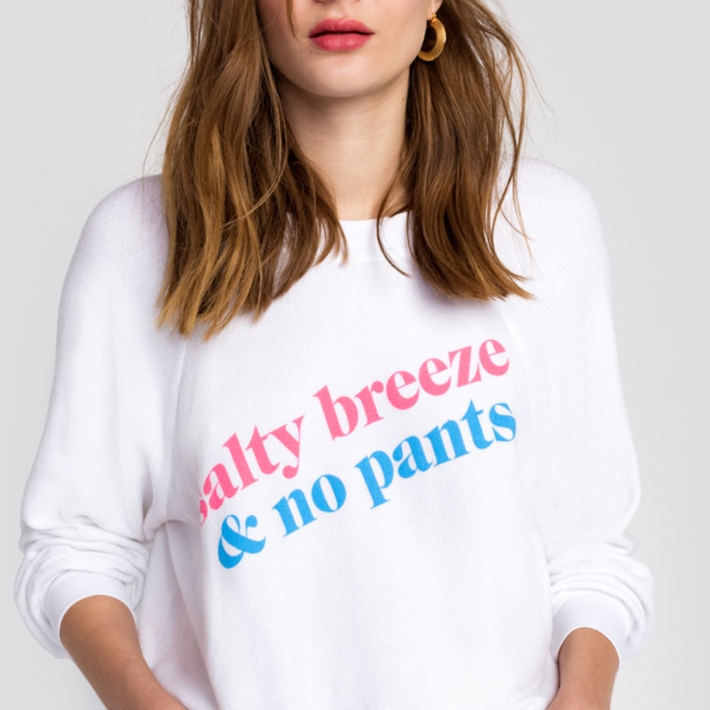 WILDFOX "SALTY AIR AND NO PANTS" SWEATSHIRT NWOT